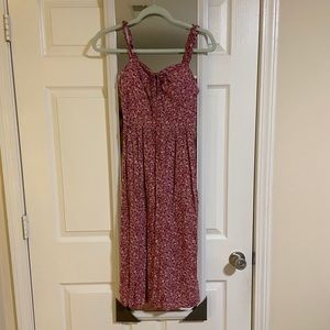 Pink long sun dress